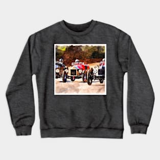 Vintage Race Car Watercolor Crewneck Sweatshirt